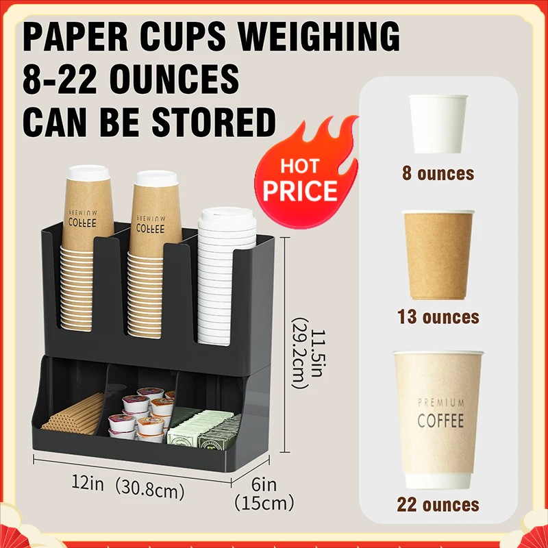Coffee Equipment Rack - Organizer na kubki i przyprawy do