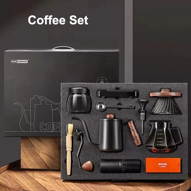 Coffee Equipment Kit - 10-częściowy Zestaw Podróżny do Kawy: Ręczny