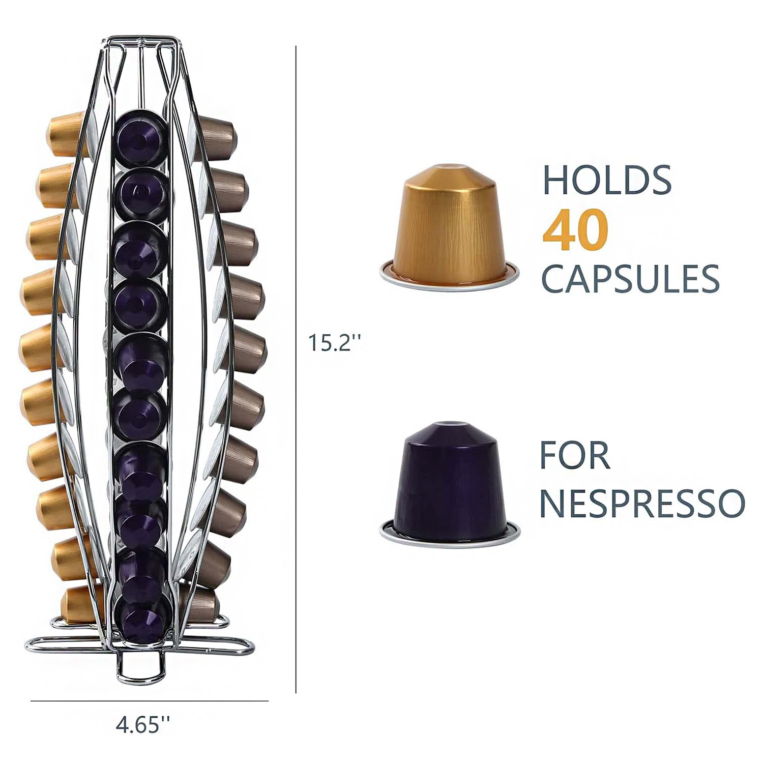 Coffee Equipment Rack - Lorena Obrotowy Uchwyt na Kapsułki do