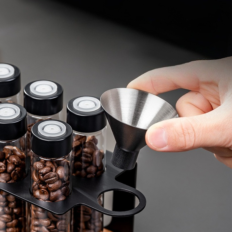 Słoiki szklane na kawy JUSTINL – Coffee Equipment Rack recenzja i cena