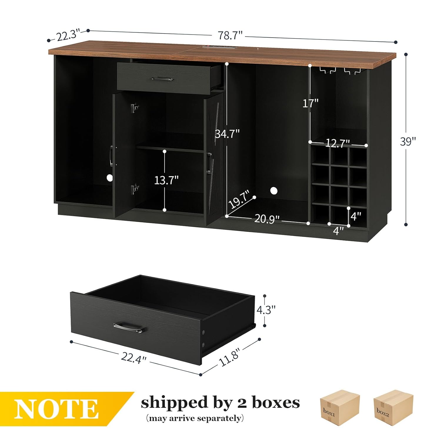 Duża szafka barowa na kawę o s – Coffee Equipment Rack recenzja i cena