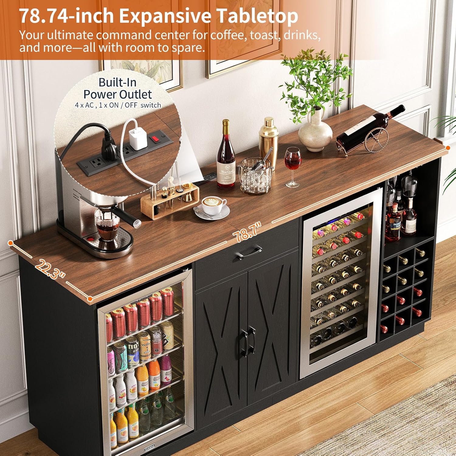 Duża szafka barowa na kawę o s – Coffee Equipment Rack recenzja i cena