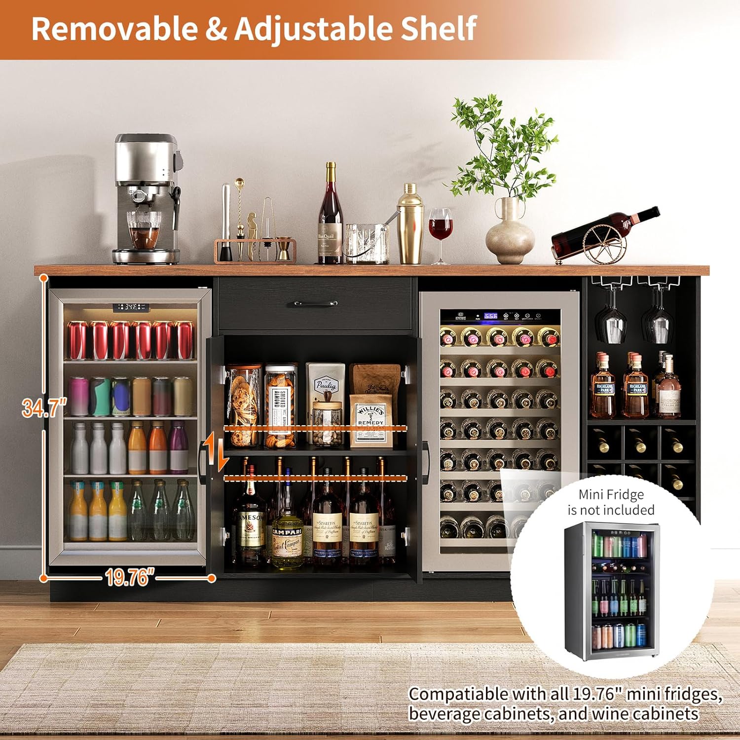 Duża szafka barowa na kawę o s – Coffee Equipment Rack recenzja i cena